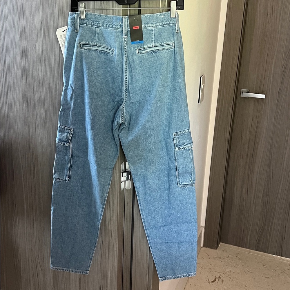 Free People Light Blue Cargo Jeans - Picture 10 of 15
